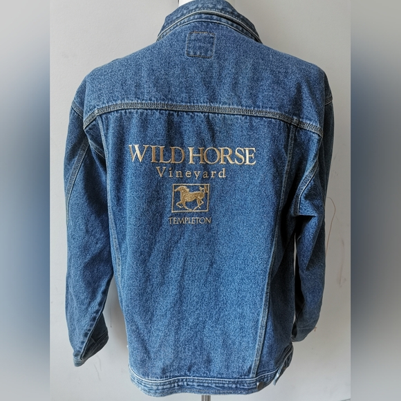 VTG Heavy Denim WildHorse Vineyard Templeton Men's MediumBlue Denim Jacket